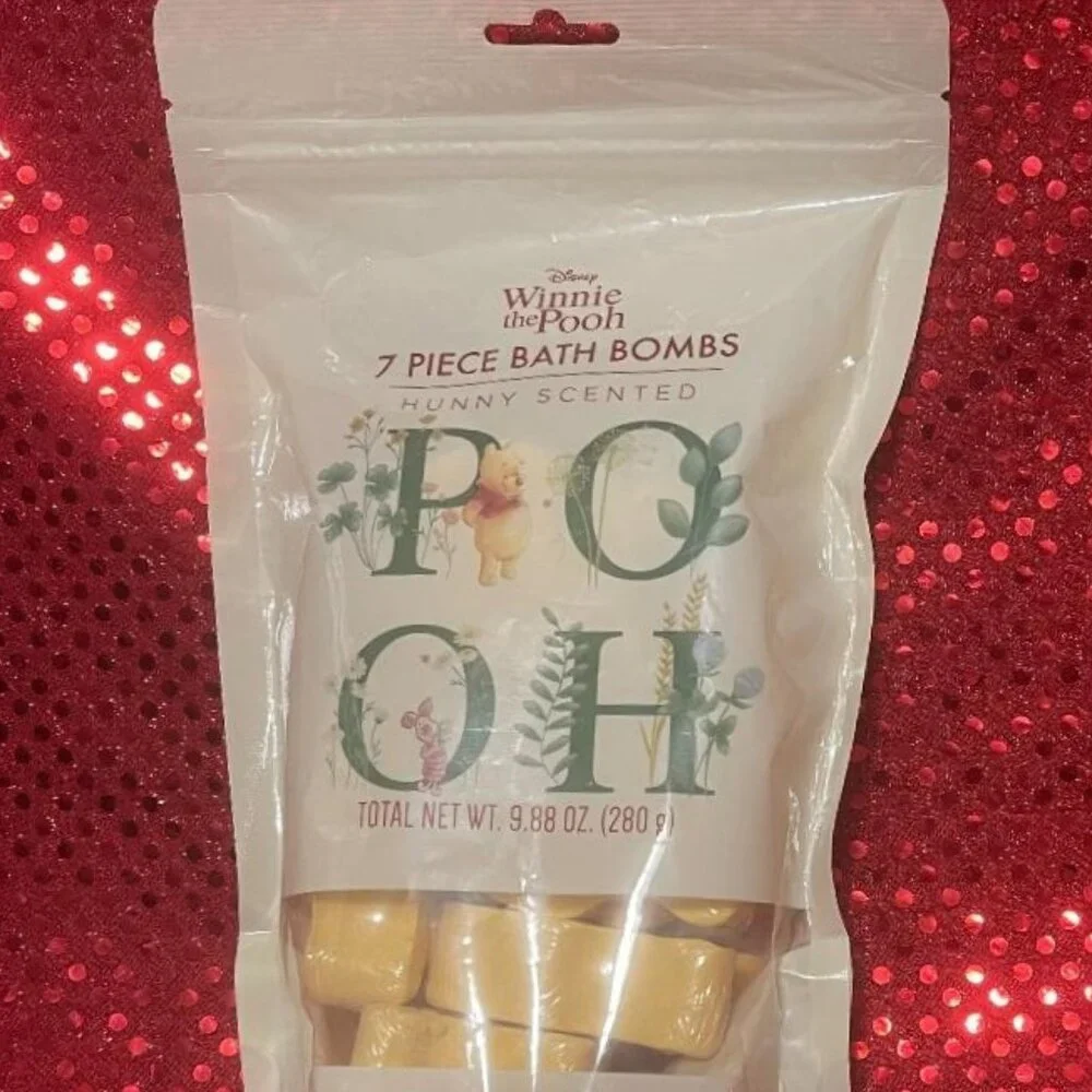 NEW DISNEY WINNIE THE POOH 7 PACK HUNNY SCENTED BATH BOMBS ~THESE SMELL AMAZING!